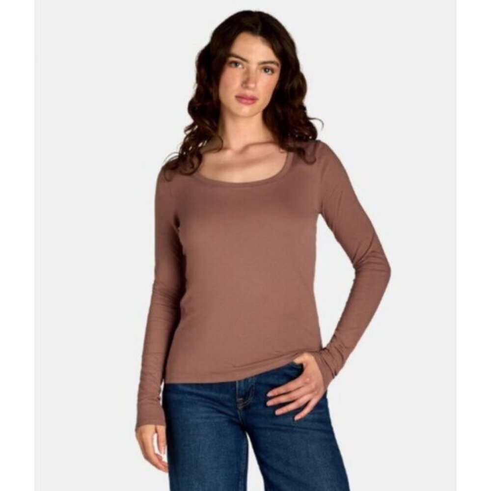 5/$20 NEW 8-10 (M) Women's Mauve Scoop Neck Tee